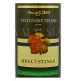 Mrva & Stanko Veltliner - Lower Orešany in 2015, quality wine, dry, 0.75 liters - label