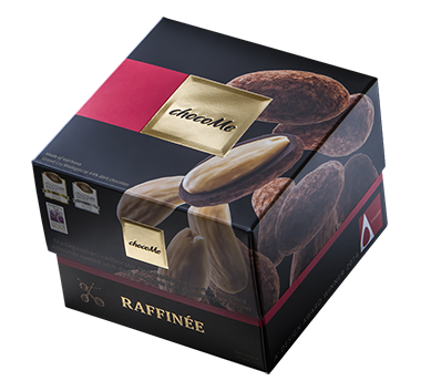 ChocoMe Raffinée Almond in dark chocolate with Madagascar and cocoa powder, 120g