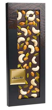 CHocoMe - Dark chocolate 66% cashews, peanuts roasted in honey, pistachios 110g