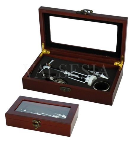 MAHAGON glassed gift box with wine set 4 devices