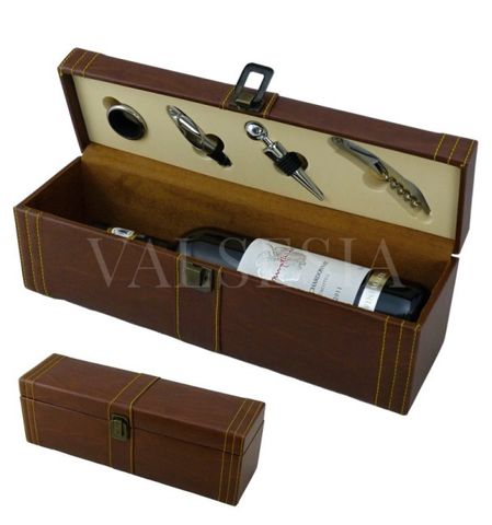 Gift wrapping for one wine imitation leather + 4 winemaking equipment