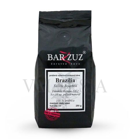 Brazil Yellow Bourbon, Scr. 16+, RFA, pulped natural, coffee beans, 100% arabica, 250 g