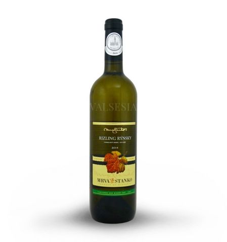 Riesling - Lower Orešany 2014 late harvest, dry, 0.75 l