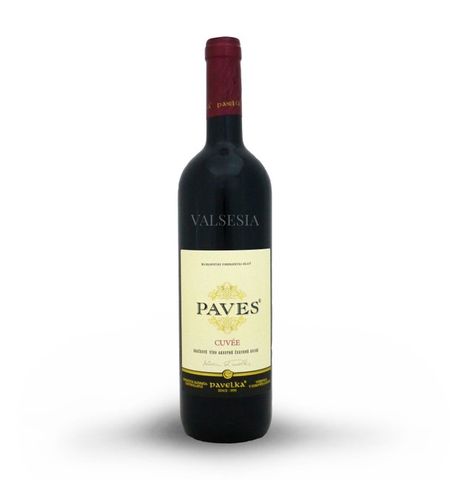 Paves red - cuvée 2018, quality branded wine, dry, 0.75 l