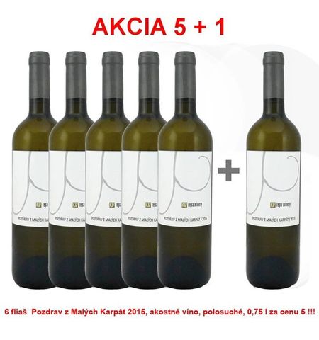 Action 5 + 1 REPA WINERY Greetings from the Small Carpathians 2015, Quality wine, semi-dry, 0,75 l